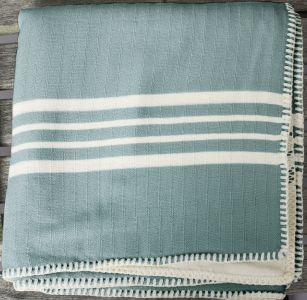 Marmara Imports Turkish Farmer's Stitch Sea Green Throw