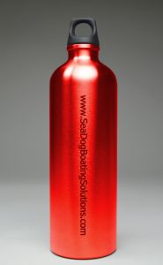 Bison Aluminum 1.0 Liter water bottle (Red)